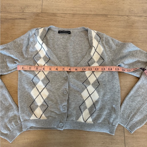 Brandy Melville‎ Argyle Preppy Sweater Cardigan - Picture 4 of 6